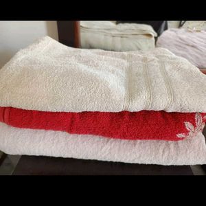 Combo of 3 Unisex Big Bath Towels for Men & Women