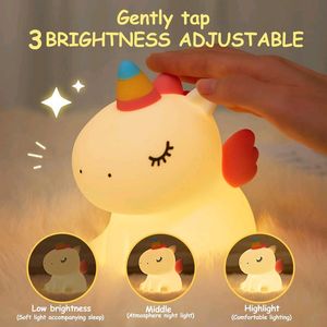 Unicorn Design Cute Silicone Night Light