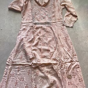 Pink Embroidered Kurti