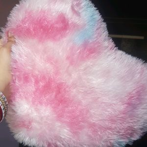 Fur Heart Shaped Pillow