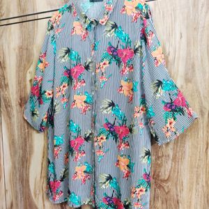 Multicolour Floral Shirt Size-48-50