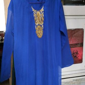 Blue Colour Abaya With Dupatta