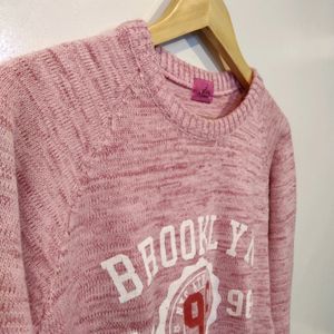 Pink Printed Sweatshirt (Women)
