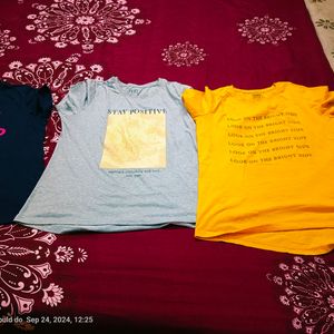 3 Tshirt in L Size From Ajio