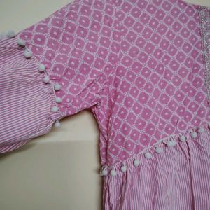 Pink Short Kurti