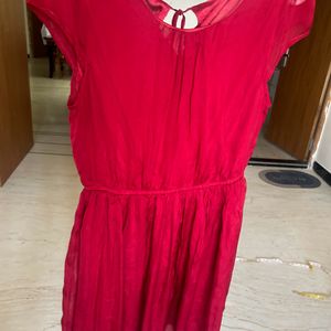 Beautiful Red Meroonish Colour Dress