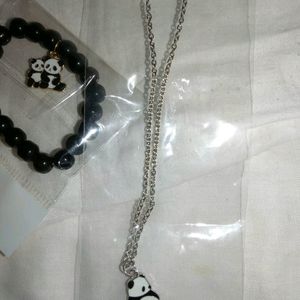 Panda Braclet With Chain