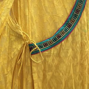 Yellow Anarkali Kurti