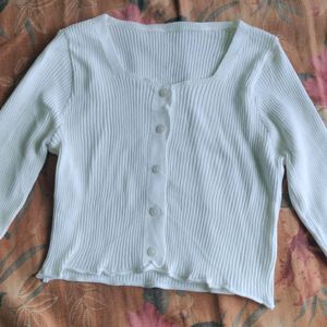 Korean Long Sleeve Crop Top