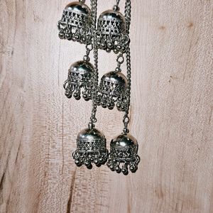 Oxidised Three Layes Jhumki