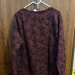 Ladies H&M Skull Imprint Sweatshirt