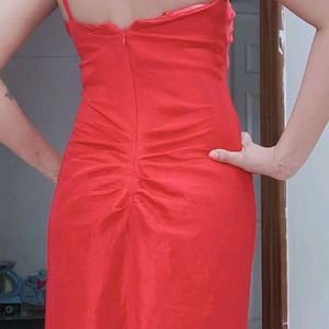 Red One Sided Gown