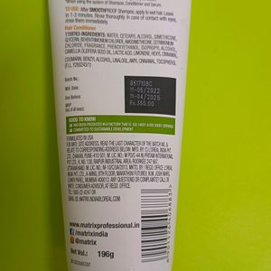 Biolage Shampoo, Conditioner And Hair Serum