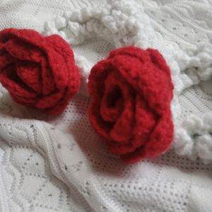 Crochet Rose Hand Gajra 🪞🛺🪷