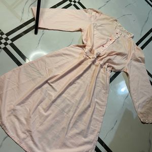 Peach Color Pure Cotton Kurti