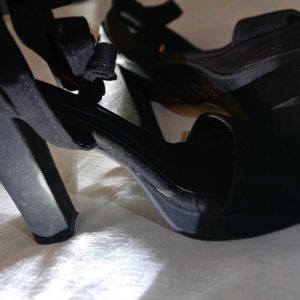 Strappy Black Heels For Women