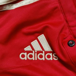 Original Adidas Rugby Red Tshirt, Size: S.