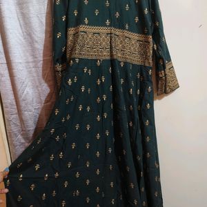 Green Colour Anarkali Used Once