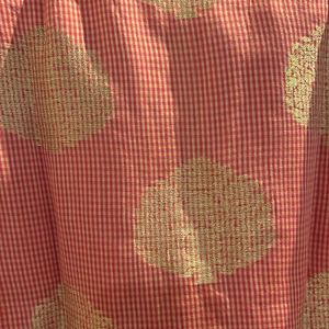 Benarasi Silk Cotton Deep Peach Kurti