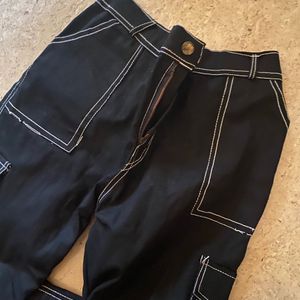 Black Cargo Jeans