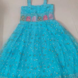 Net Frock Kurti Embroidered