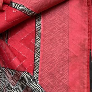 Black And Red Combination Saree