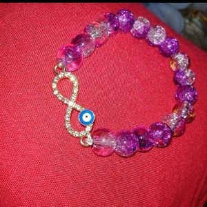 Evil Eye Infinity Purple Bracelet