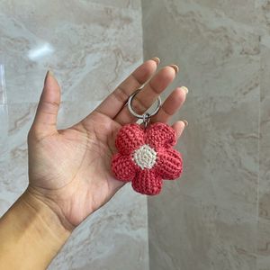 Crochet Flower Keychain 🌼🌸✨