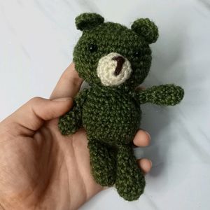 Dark Green Crochet Teddy