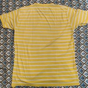 T-shirt With Yellow & White Stripes