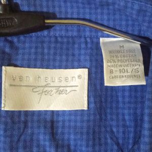 Women's Van Heusen Blue Formal Shirt