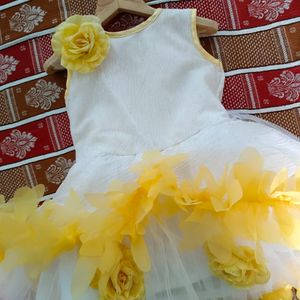 Beautiful Frock With Hair Scarf Flowers