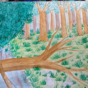 Forest River Side Painting (Sheet)