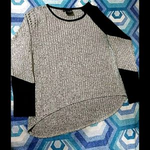 Newly Shimmer Grey Top Full Sleeves