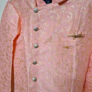 Kurta |Peach|Golden Design|No Pajama