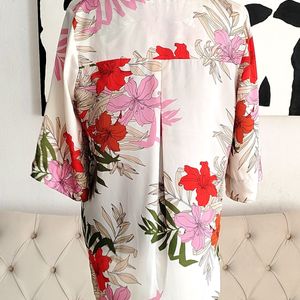 Zara Basic Floral Print Blouse