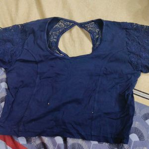 Blue Ready Blouse Plain