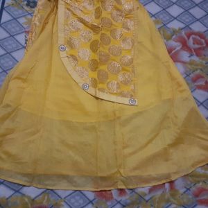 Embroidered Yellow Golden Gown