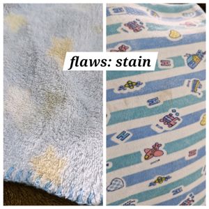 Set Of 2 Blue Baby Blankets