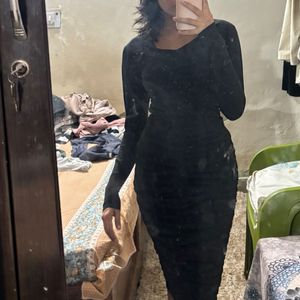 bodycon black dress for women