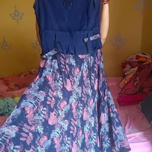 Blue Western Dress