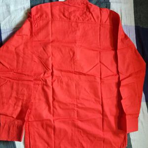 Kurta Style Shirt Bhagwa/Ornage