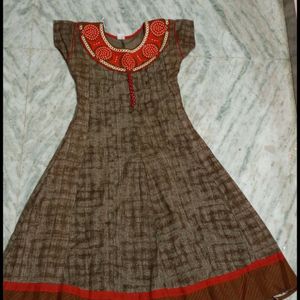 Anarkali Brown & Red Kurta ❤