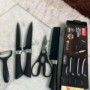 Pack Of 5 Knife Kitchen Scissors Peeler