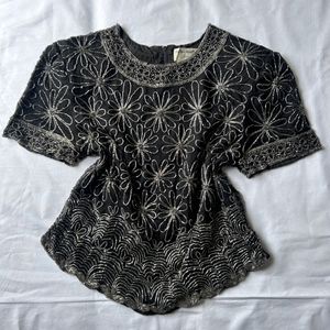 Hand Embroidery Floral Top