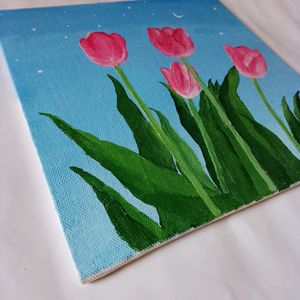 TULIP FLOWERS Acrylic Painting Canvas Board