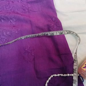 Ombre Purple Chikankari Kurti