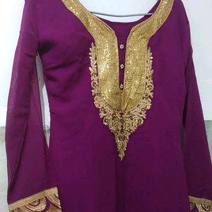 long georgette kurti