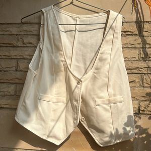 Savana Off White Waist Coat