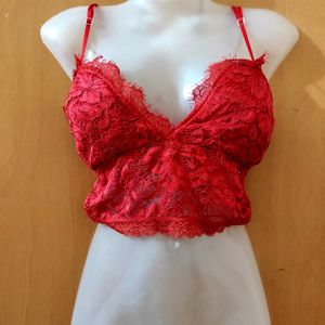 Red Padded Brallette Top